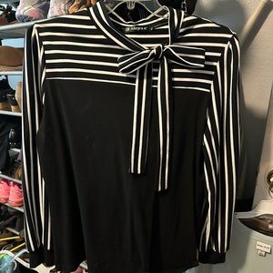 Black and white blouse